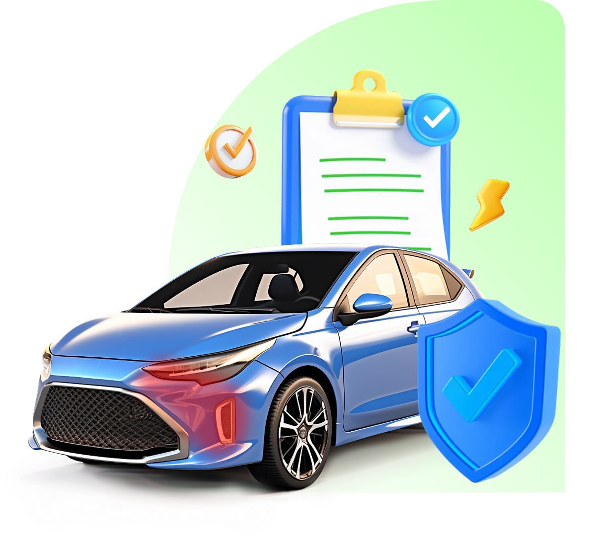 Modern Car with Digital Elements